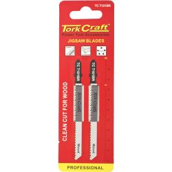 T-shank Jigsaw Blade Reverse Tooth 2.5mm 10tpi 100mm Wood 2pc